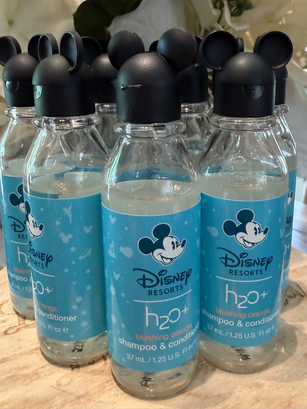 Lot of 11 Disney Resorts H2O Blushing Orange Shampoo & Conditioners 1.25fl oz ea